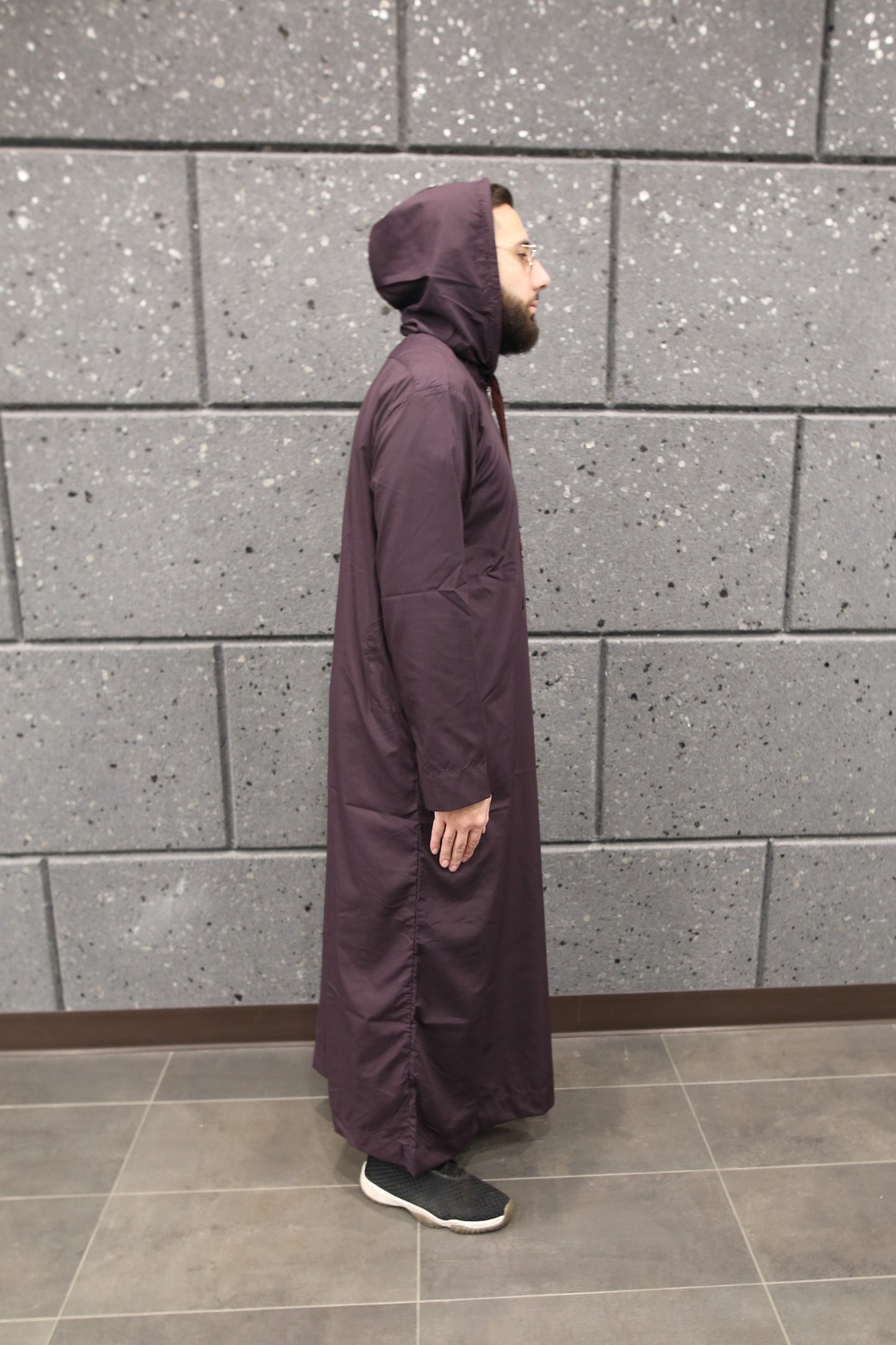 Purple Hooded Thobe