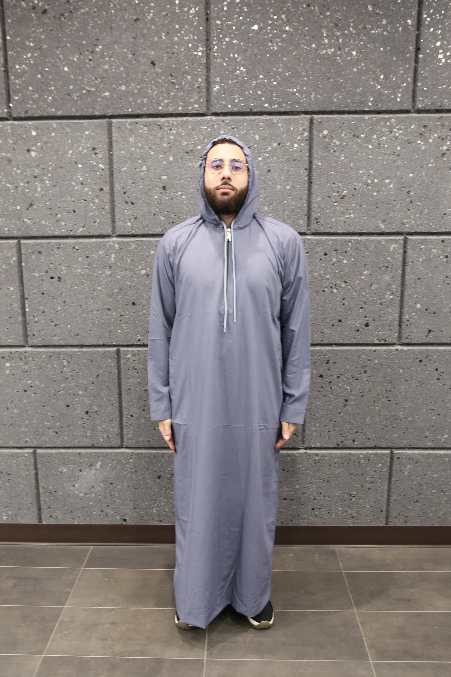 Grey Hooded Thobe