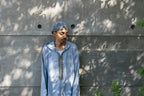 Baby Blue Linen thobe — outdoor upper-body view