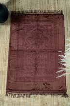 Mocha Sajadah prayer mat — full mat laid flat