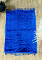 Cobalt Sajadah prayer mat — pattern view laid flat