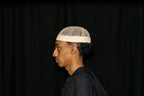 Khaki Kufi prayer cap — left side view