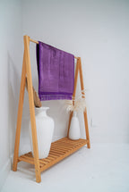 Violet Sajadah prayer mat — side display view