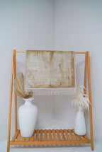 Golden Sajadah prayer mat — front display view