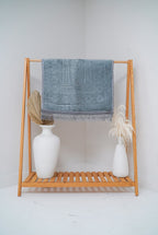 Silver Sajadah prayer mat — front display view