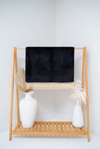 Charcoal Sajadah prayer mat — front display view