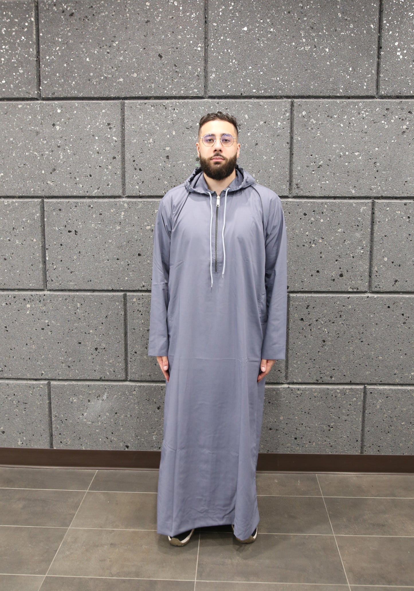 Grey Hooded Thobe