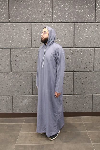 Grey Hooded Thobe