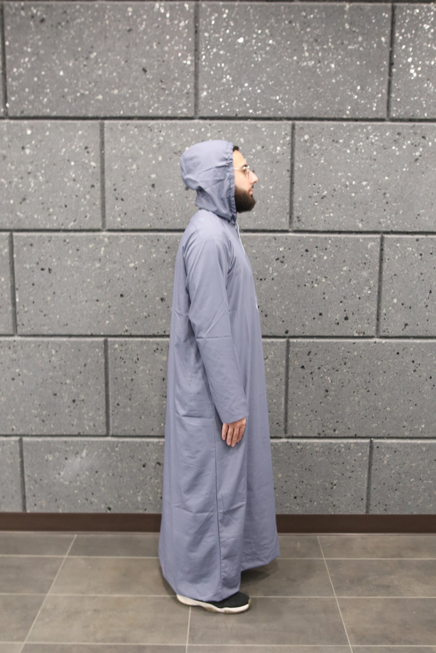 Grey Hooded Thobe