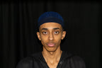 Navy Kufi prayer cap — front view